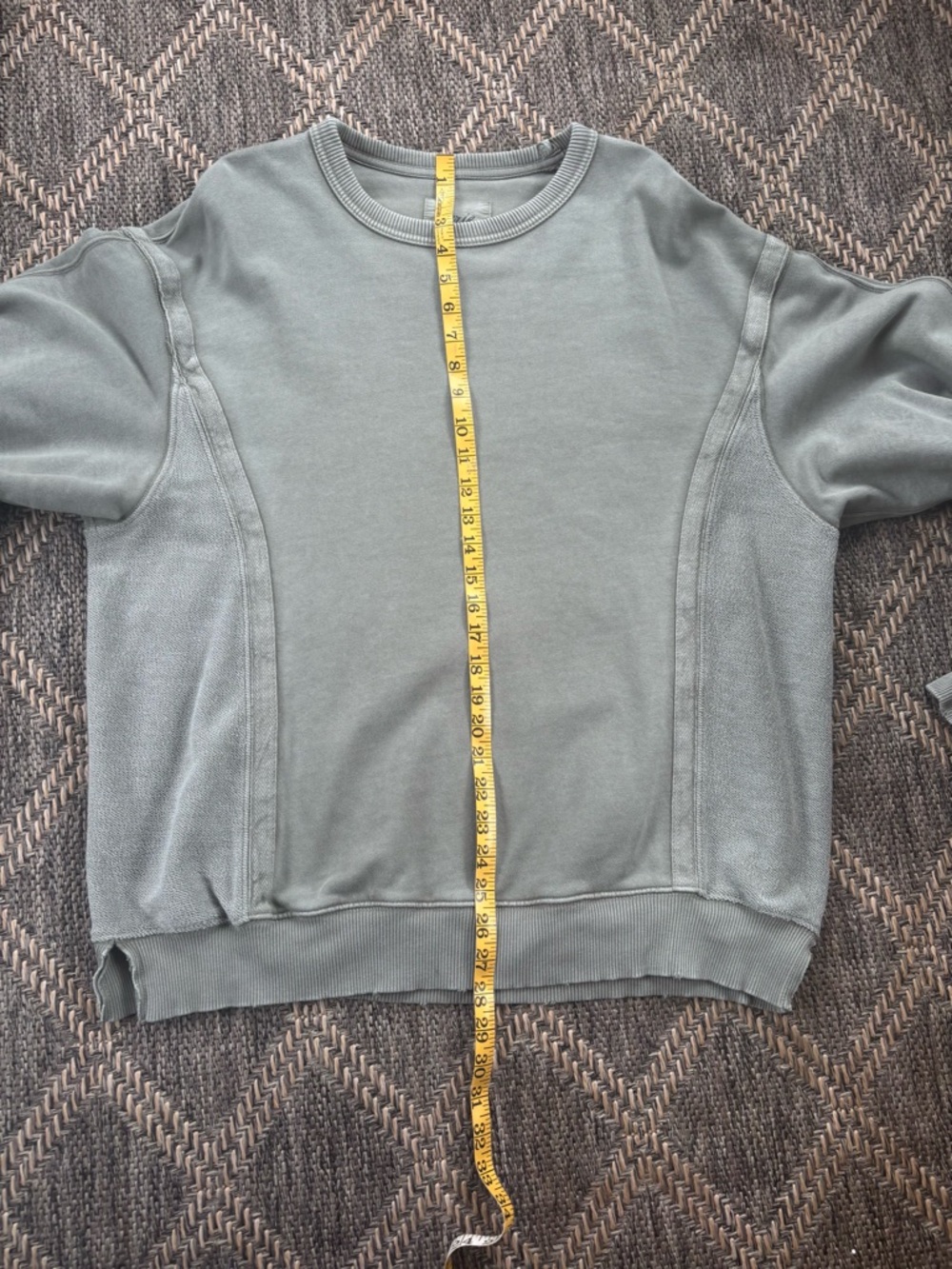 Aerie REAL Crew Oversized Sweatshirt - Olive Green - XS - Picture 5 of 9